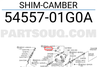 Nissan 5455701G0A SHIM-CAMBER