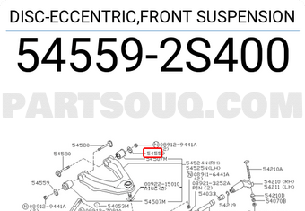 Nissan 545592S400 DISC-ECCENTRIC,FRONT SUSPENSION
