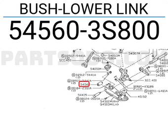 Nissan 545603S800 BUSH-LOWER LINK