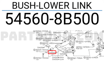 Nissan 545608B500 BUSH-LOWER LINK