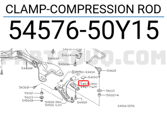 Nissan 5457650Y15 CLAMP-COMPRESSION ROD