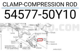 Nissan 5457750Y10 CLAMP-COMPRESSION ROD