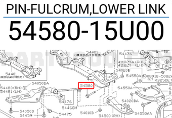 Nissan 5458015U00 PIN-FULCRUM,LOWER LINK