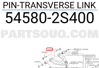 Nissan 545802S400 PIN-TRANSVERSE LINK