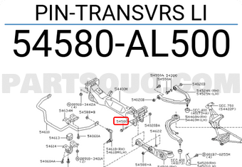 Nissan 54580AL500 PIN-TRANSVRS LI