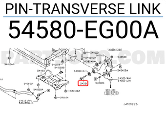 Nissan 54580EG00A PIN-TRANSVERSE LINK