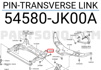 Nissan 54580JK00A PIN-TRANSVERSE LINK