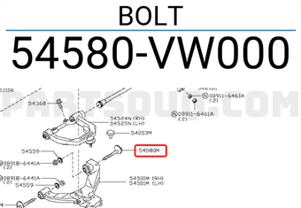 Nissan 54580VW000 BOLT
