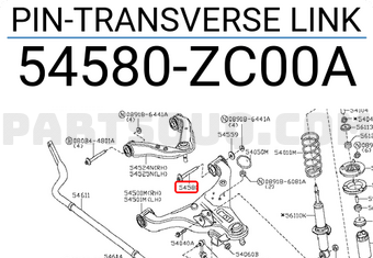 Nissan 54580ZC00A PIN-TRANSVERSE LINK