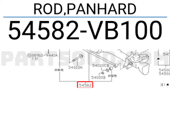 Nissan 54582VB100 ROD,PANHARD