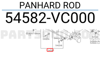 Nissan 54582VC000 PANHARD ROD