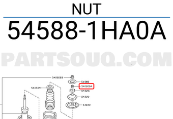 Nissan 545881HA0A NUT