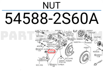 Nissan 545882S60A NUT