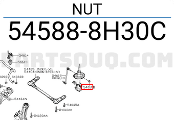 Nissan 545888H30C NUT