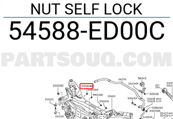 Nissan 54588ED00C NUT SELF LOCK