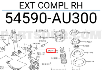 Nissan 54590AU300 EXT COMPL RH