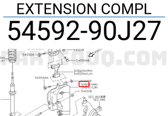 Nissan 5459290J27 EXTENSION COMPL