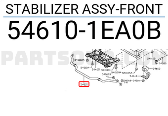 Nissan 546101EA0B STABILIZER ASSY-FRONT