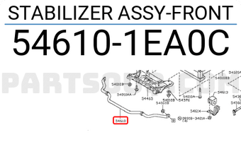 Nissan 546101EA0C STABILIZER ASSY-FRONT