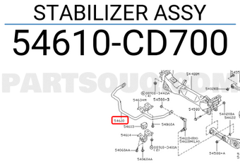 Nissan 54610CD700 STABILIZER ASSY