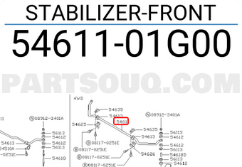 Nissan 5461101G00 STABILIZER-FRONT