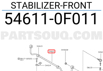 Nissan 546110F011 STABILIZER-FRONT