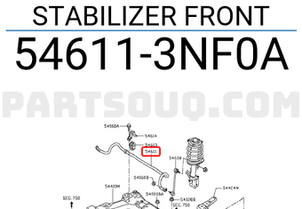 Nissan 546113NF0A STABILIZER FRONT