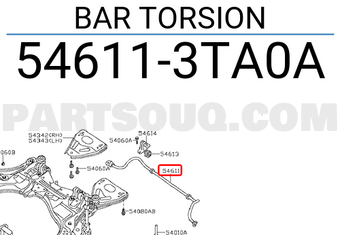 Nissan 546113TA0A BAR TORSION