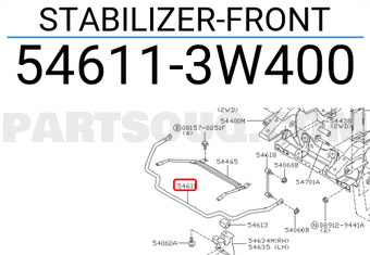 Nissan 546113W400 STABILIZER-FRONT