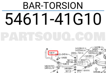 Nissan 5461141G10 BAR-TORSION