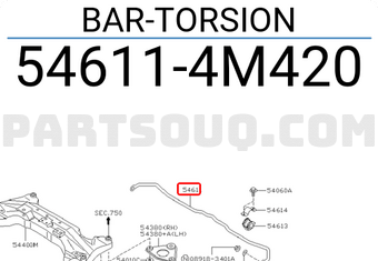 Nissan 546114M420 BAR-TORSION