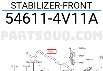Nissan 546114V11A STABILIZER-FRONT