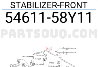 Nissan 5461158Y11 STABILIZER-FRONT