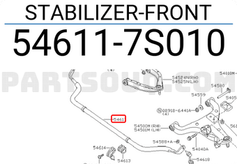 Nissan 546117S010 STABILIZER-FRONT