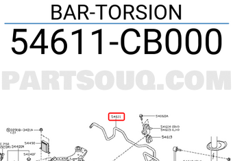 Nissan 54611CB000 BAR-TORSION