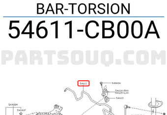 Nissan 54611CB00A BAR-TORSION
