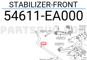 Nissan 54611EA000 STABILIZER-FRONT