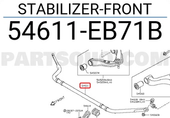 Nissan 54611EB71B STABILIZER-FRONT