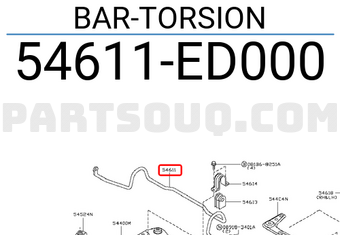 Nissan 54611ED000 BAR-TORSION
