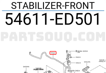 Nissan 54611ED501 STABILIZER-FRONT