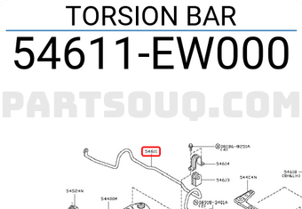 Nissan 54611EW000 TORSION BAR