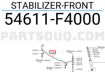 Nissan 54611F4000 STABILIZER-FRONT