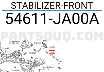 Nissan 54611JA00A STABILIZER-FRONT