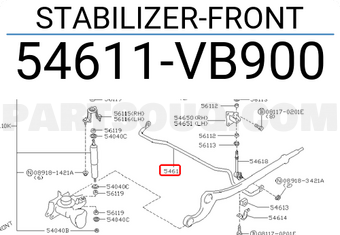Nissan 54611VB900 STABILIZER-FRONT