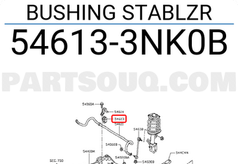 Nissan 546133NK0B BUSHING STABLZR