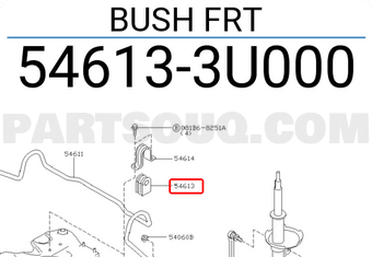 Nissan 546133U000 BUSH FRT