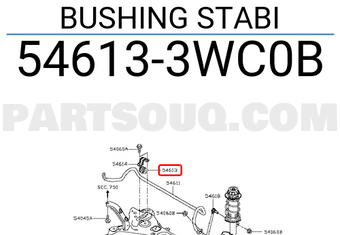 Nissan 546133WC0B BUSHING STABI
