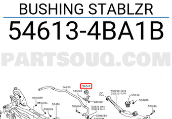 Nissan 546134BA1B BUSHING STABLZR