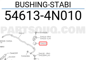 Nissan 546134N010 BUSHING-STABI