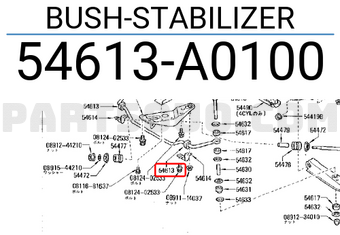 Nissan 54613A0100 BUSH-STABILIZER